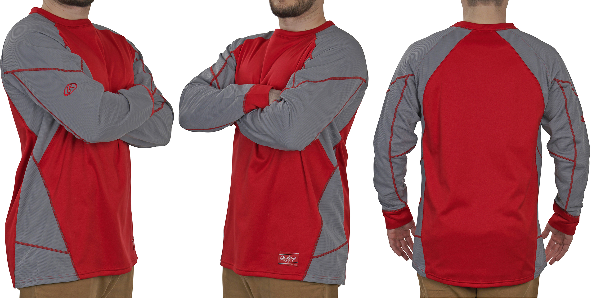 E139914 Rawlings Dugout Long Sleeve Fleece Pullover