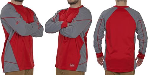 Rawlings Dugout Long Sleeve Fleece Pullover. Printing is available for this item.
