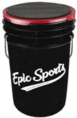 Black 6-Gal. Baseball/Softball Bucket W/Padded Lid