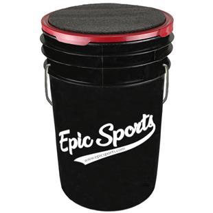 Champro 6 Gallon Softball Bucket With 2 Dozen Durahide Slow Pitch Softballs