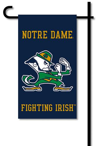 NCAA Notre Dame Mini Garden Flag w/Pole
