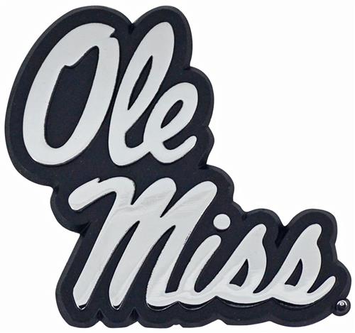 Fan Mats NCAA Ole Miss Chrome Emblem