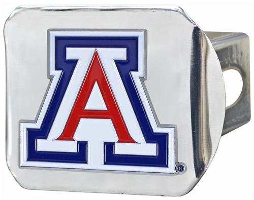 Fan Mats NCAA Arizona Chrome/Color Hitch Cover