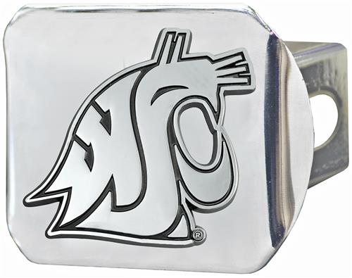 Fan Mats NCAA Washington State Chrome Hitch Cover