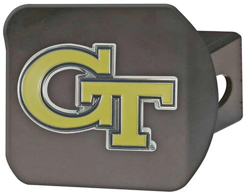 Fan Mats NCAA Georgia Tech Black/Color Hitch Cover