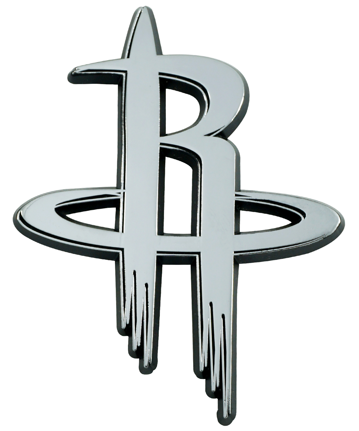 E140246 Fan Mats NBA Houston Rockets Chrome Emblem