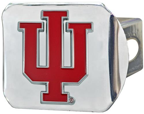 Fan Mats NCAA Indiana Chrome/Color Hitch Cover