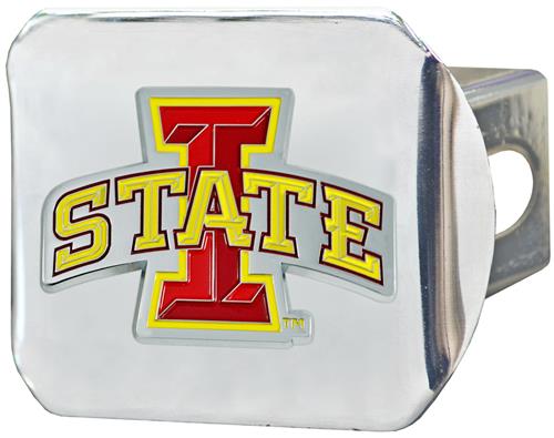 Fan Mats NCAA Iowa State Chrome/Color Hitch Cover