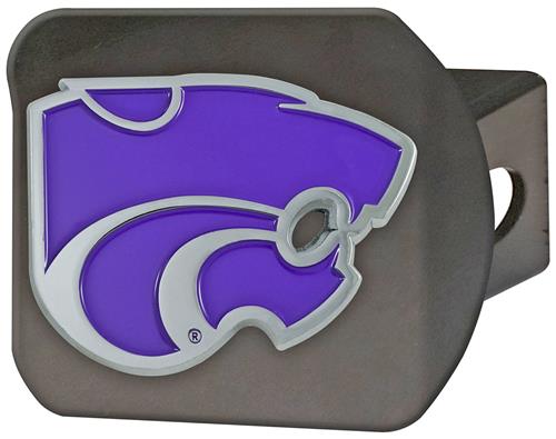 Fan Mats NCAA Kansas State Black/Color Hitch Cover