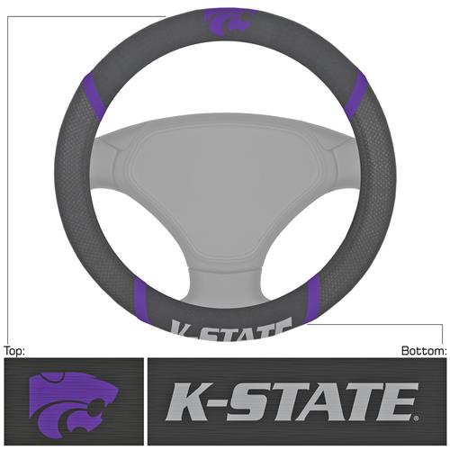 Fan Mats NCAA Kansas State Steering Wheel Cover