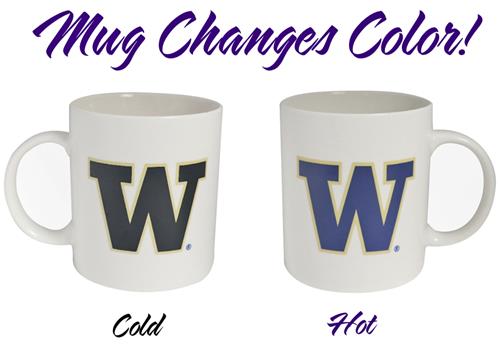 NCAA University of Washington Huskies ThermoH Logo Color Changing Coffee Mug