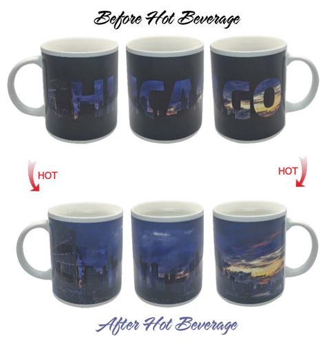 Sunkiss Chicago Skyline ThermoH Exray Color Changing Coffee Mug CHI1001