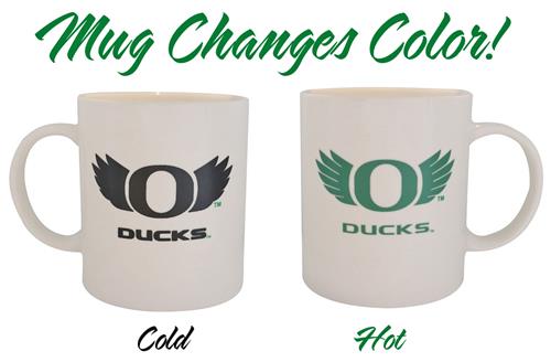 NCAA University of Oregon Ducks ThermoH Logo Color Changing Coffee Mug