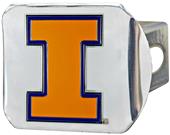 Fan Mats NCAA Illinois Chrome/Color Hitch Cover