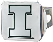 Fan Mats NCAA Illinois Chrome Hitch Cover