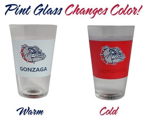 NCAA Gonzaga University ThermoH Exray Pint Glass