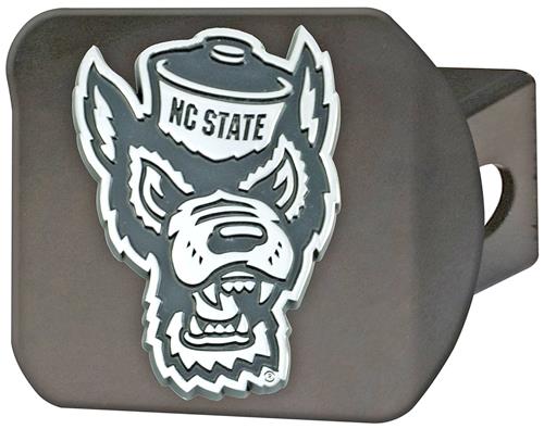 Fan Mats NCAA NC State Black Hitch Cover