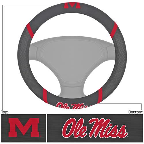 Fan Mats NCAA Ole Miss Steering Wheel Cover