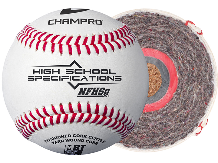 E140467 Champro NFHS Full Grain Leather Baseballs CBB300HS DOZEN