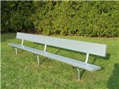 NRS Permanent Aluminum Benches with Backrest NRS Permanent Aluminum Benches with Backrest