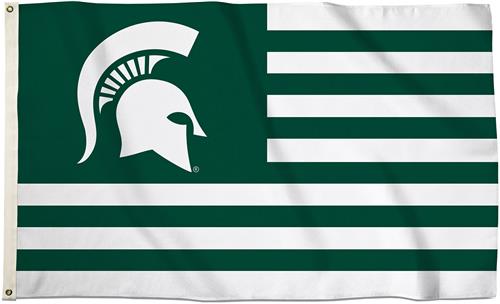 COLLEGIATE Michigan State Stripes 3' x 5' Flag