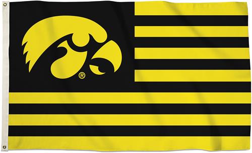 COLLEGIATE Iowa Hawkeyes Stripes 3' x 5' Flag