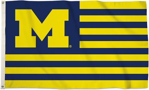 COLLEGIATE Michigan Wolverine Stripes 3' x 5' Flag