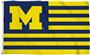 COLLEGIATE Michigan Wolverine Stripes 3' x 5' Flag