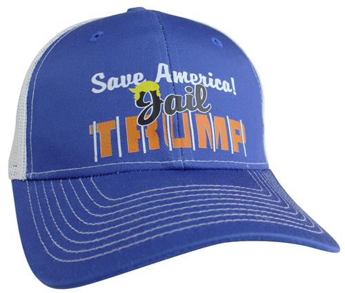 Save America! Jail Trump -  Trucker Cap. Free shipping.  Some exclusions apply.