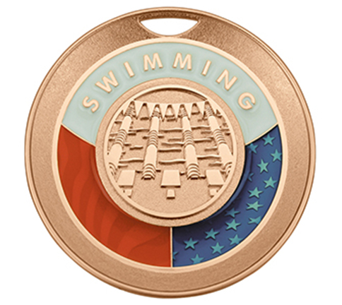 Hasty Award Freedom 3" Swimming Matte Medal. Personalization is available on this item.