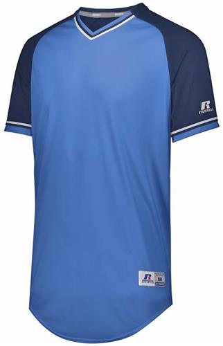Russell Adult/Youth Classic V-Neck Baseball Jersey. Decorated in seven days or less.