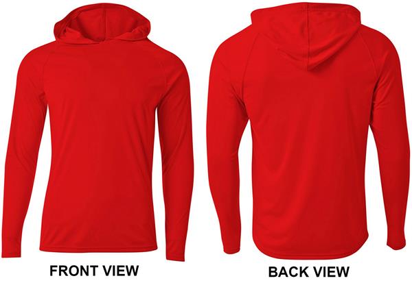 A4 Mens Cooling Performance Long Sleeve Hood Tee