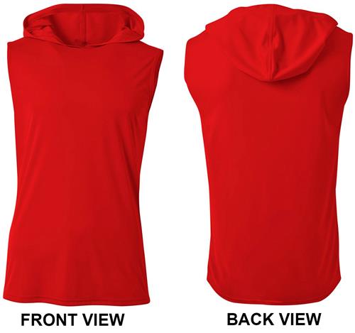 A4 Mens Cooling Performance Sleeveless Hood Tee. Decorated in seven days or less.