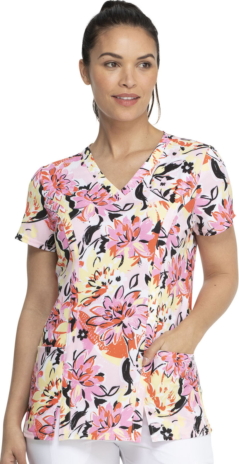 E141087 Dickies Prints Womens VNeck Scrub Top