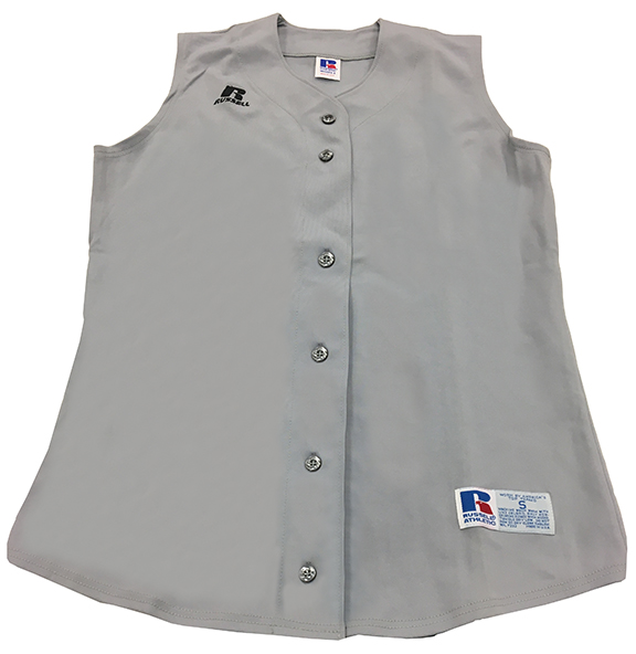 Russell Sleeveless Full Button Softball Jersey Closeout Sale