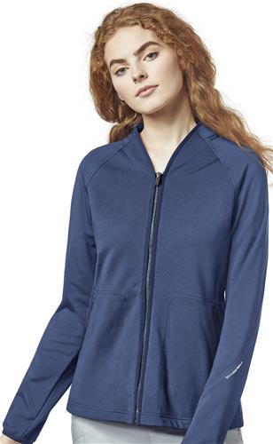 WonderWink Layers Womens Fleece Full Zip Jacket. Embroidery is available on this item.