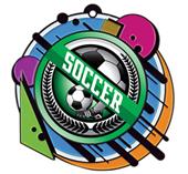 Hasty 3" RAD Medal 2" Wreath Mylar Soccer