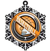3" Snowflake Medal 2" Wreath Mylar Basketball