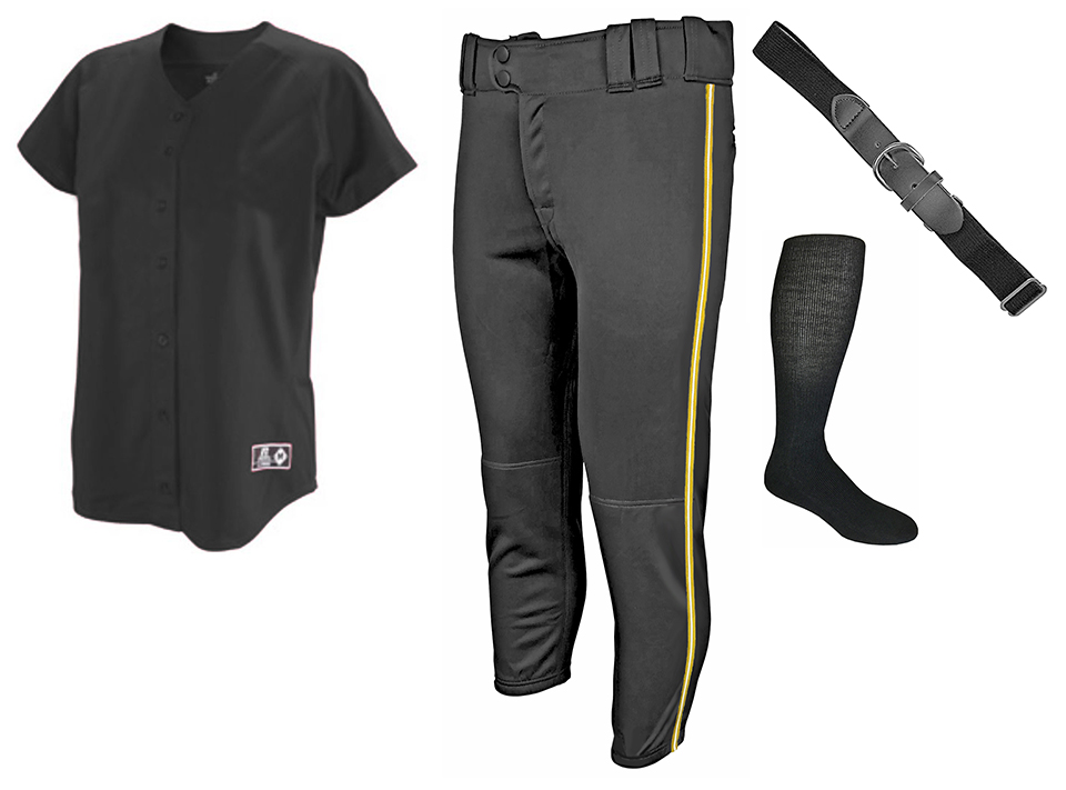 E142019 Womens Full Button Jersey Pant Sock Softball KIT