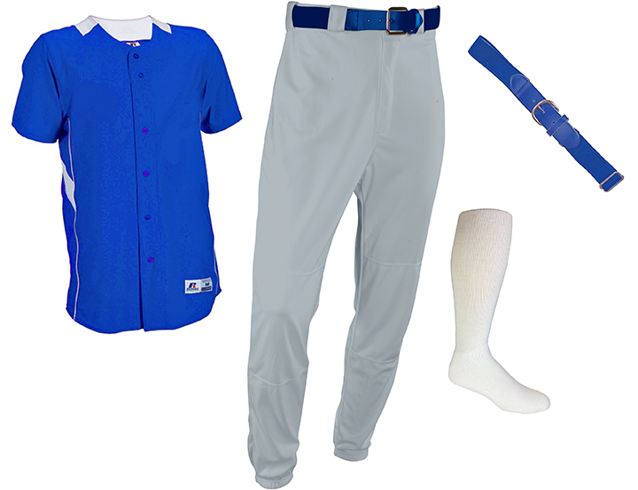 E142045 Adult Youth Baseball Jersey Pant Sock Belt KIT
