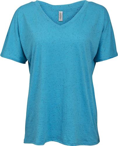 Threadfast Apparel Ladies Triblend Fleck T-Shirt. Printing is available for this item.