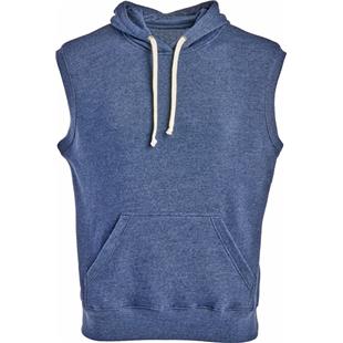 J America Adult Triblend Fleece Sleeveless Hood 8877