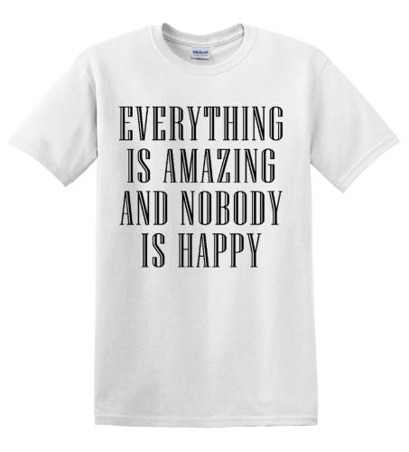 Epic Adult/Youth Nobody is Happy Cotton Graphic T-Shirts. Free shipping.  Some exclusions apply.
