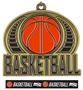 Epic 2" Journey Gold Basketball Award Medal & Ribbon