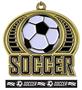 Epic 2" Sports Journey Gold Soccer Award Medal & Ribbon