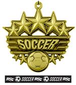 Epic 2 3/8" Arched Stars Soccer Medal & Ribbon Epic 2 3/8" Arched Stars Soccer Medal & Ribbon