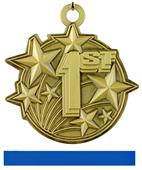 Epic 2 1/4" Shooting Star Place Medal & Ribbon Epic 2 1/4" Shooting Star Place Medal & Ribbon