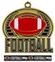 Epic 2" Journey Gold Football Award Medal & Ribbon