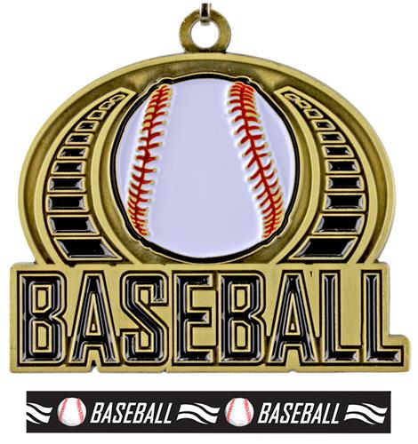 Epic 2" Journey Gold Baseball Award Medal & Ribbon