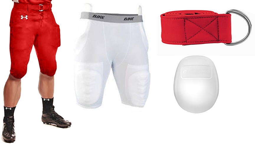 E143539 Youth Football Snap Pants Girdle Knee Pad Belt KIT